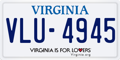 VA license plate VLU4945