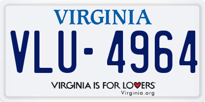 VA license plate VLU4964