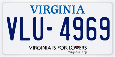 VA license plate VLU4969