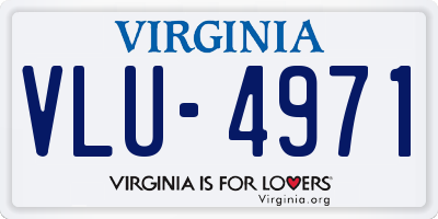 VA license plate VLU4971