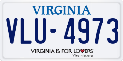 VA license plate VLU4973