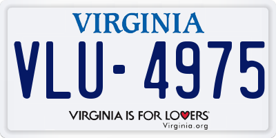 VA license plate VLU4975