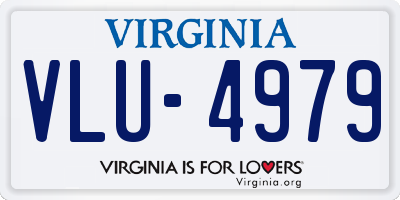 VA license plate VLU4979