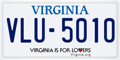 VA license plate VLU5010