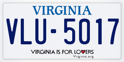 VA license plate VLU5017