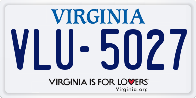 VA license plate VLU5027