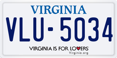 VA license plate VLU5034