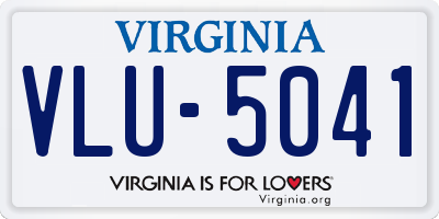 VA license plate VLU5041