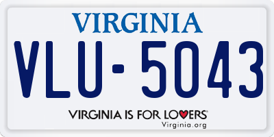 VA license plate VLU5043