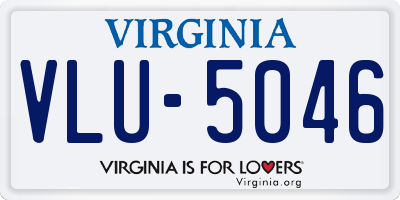 VA license plate VLU5046