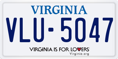 VA license plate VLU5047