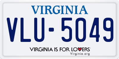 VA license plate VLU5049