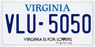 VA license plate VLU5050