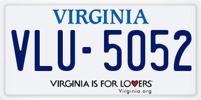 VA license plate VLU5052