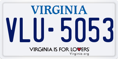 VA license plate VLU5053