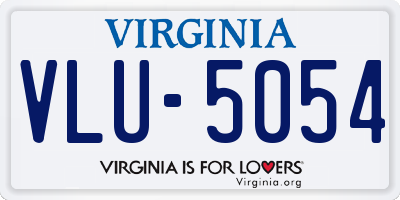 VA license plate VLU5054