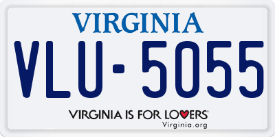 VA license plate VLU5055