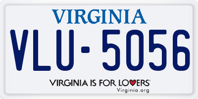 VA license plate VLU5056