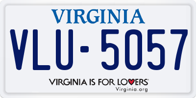 VA license plate VLU5057