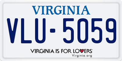 VA license plate VLU5059