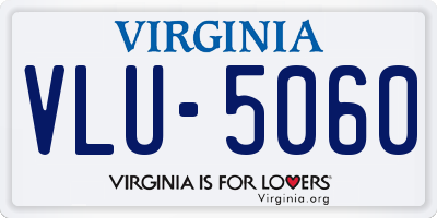VA license plate VLU5060