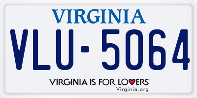 VA license plate VLU5064