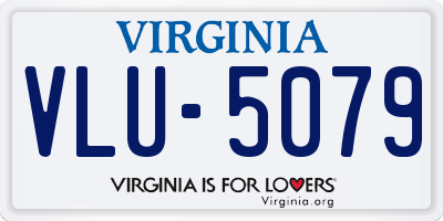 VA license plate VLU5079
