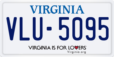 VA license plate VLU5095