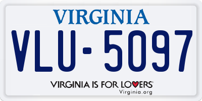 VA license plate VLU5097