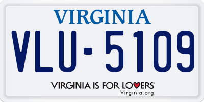 VA license plate VLU5109