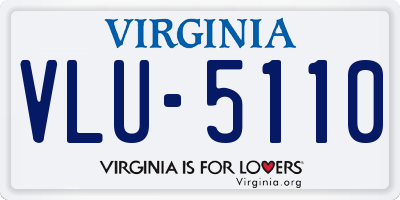 VA license plate VLU5110
