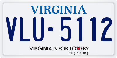 VA license plate VLU5112