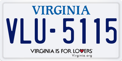 VA license plate VLU5115
