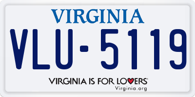 VA license plate VLU5119