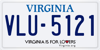 VA license plate VLU5121