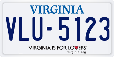 VA license plate VLU5123