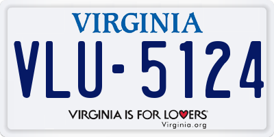 VA license plate VLU5124
