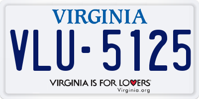VA license plate VLU5125