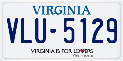 VA license plate VLU5129