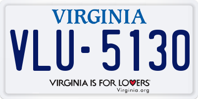 VA license plate VLU5130