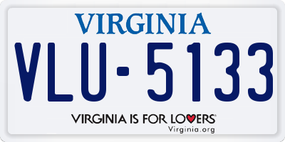 VA license plate VLU5133