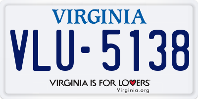 VA license plate VLU5138