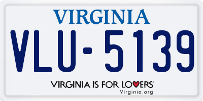 VA license plate VLU5139
