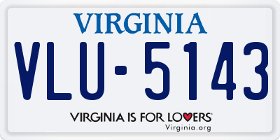 VA license plate VLU5143