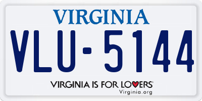 VA license plate VLU5144
