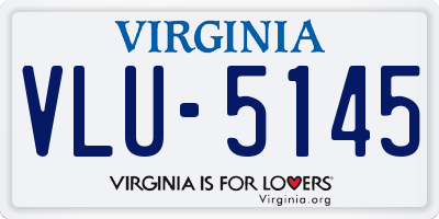 VA license plate VLU5145