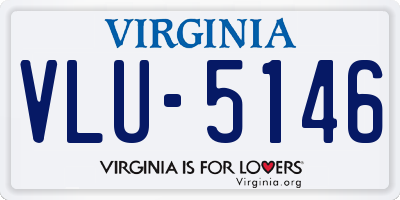 VA license plate VLU5146