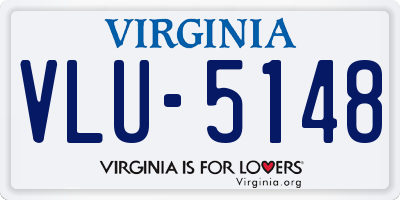 VA license plate VLU5148