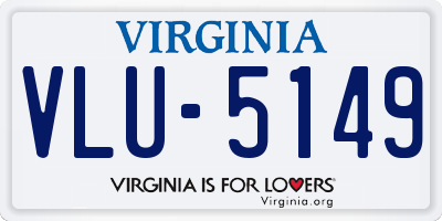 VA license plate VLU5149