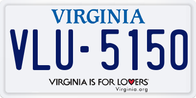 VA license plate VLU5150